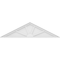 Ekena Millwork Peaked Cap 4 Spoke Architectural Grade PVC Pediment, 58"W x 15-1/2"H x 2"P (Pitch 6/12) PEDPS058X155PKC04 - alternate 4
